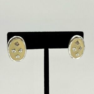 Vintage Givenchy Two-Tone Stud Earrings